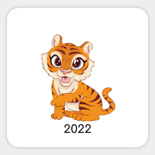 Cute tiger Chinese New Year 2022 Year of the Tiger Sticker